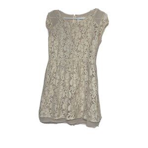 Urban Outfitters Coincidence & Chance Lace Mini Dress Sz M Ivory